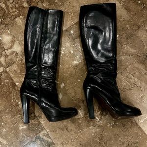 Brian Atwood Black Leather Boots